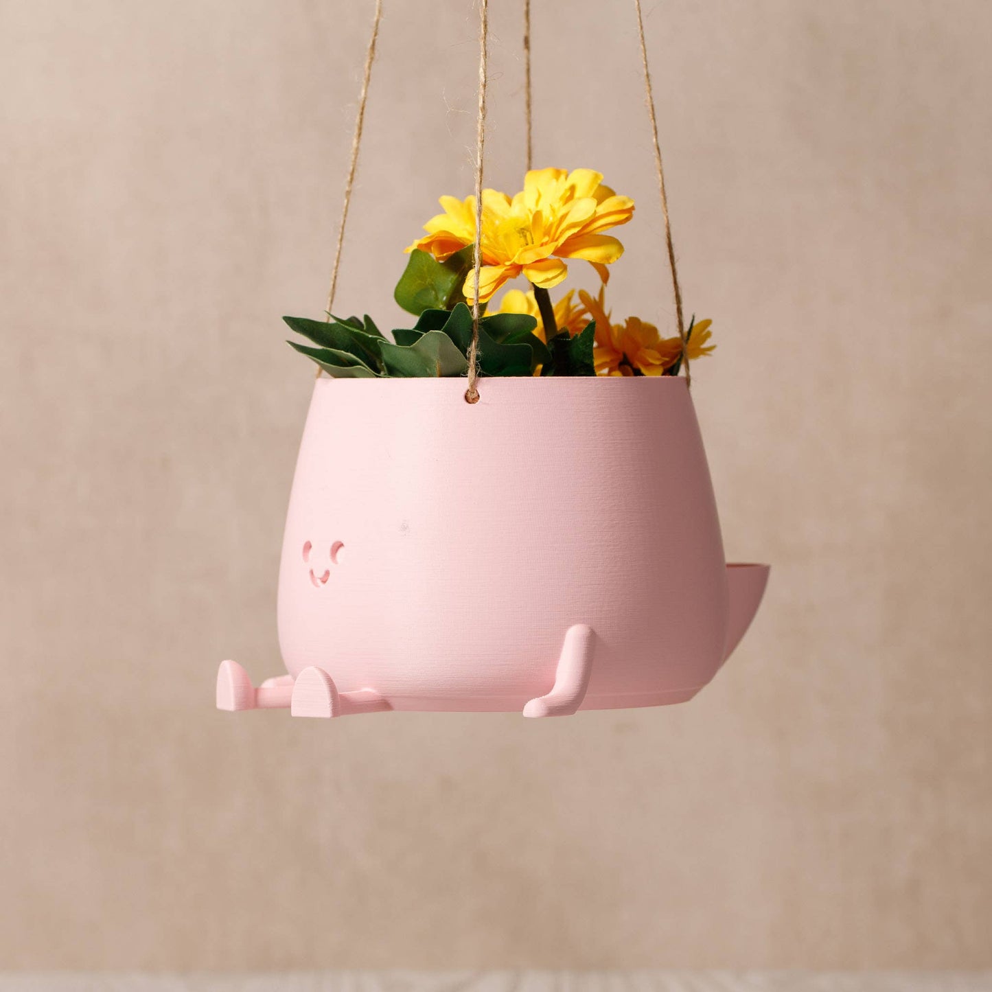 BLUMENAMPEL HAPPY POT | PFIRSICHROSA