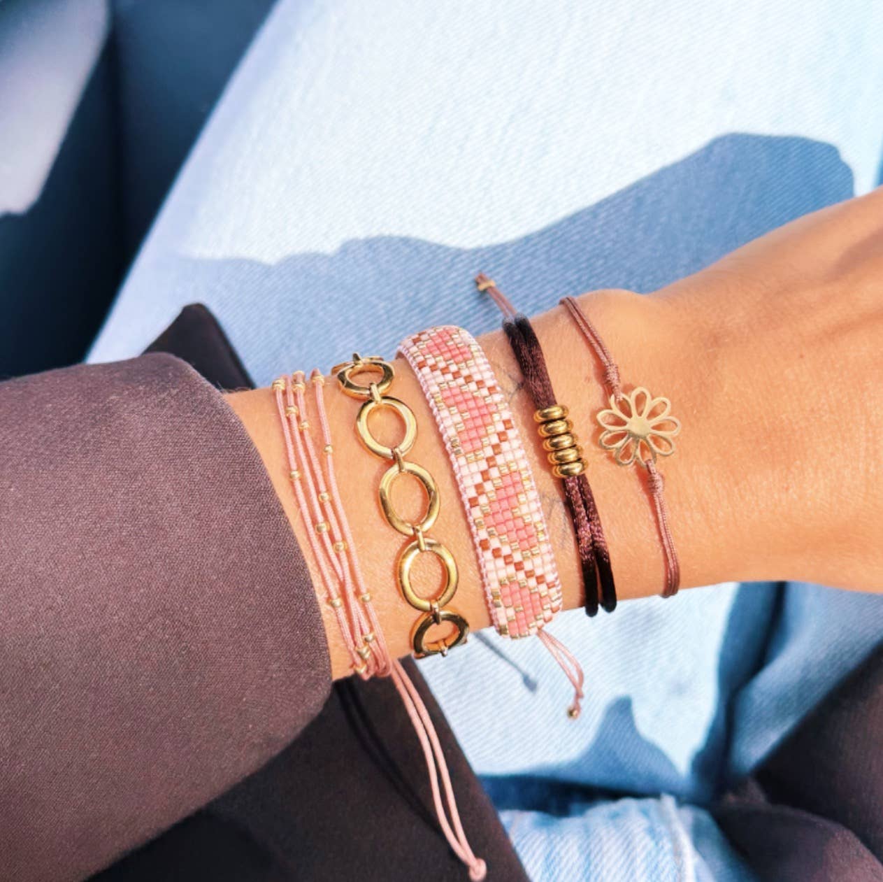 FLOWER & MOKKA | Bracelet à motif floral délicat