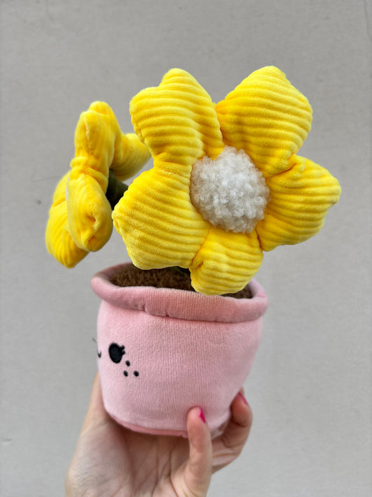 BLUMI JAUNE | Plante en peluche à fleurs