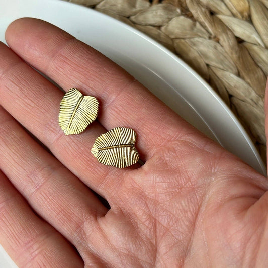 MONSTERA LEAF | 18k vergoldete Ohrstecker