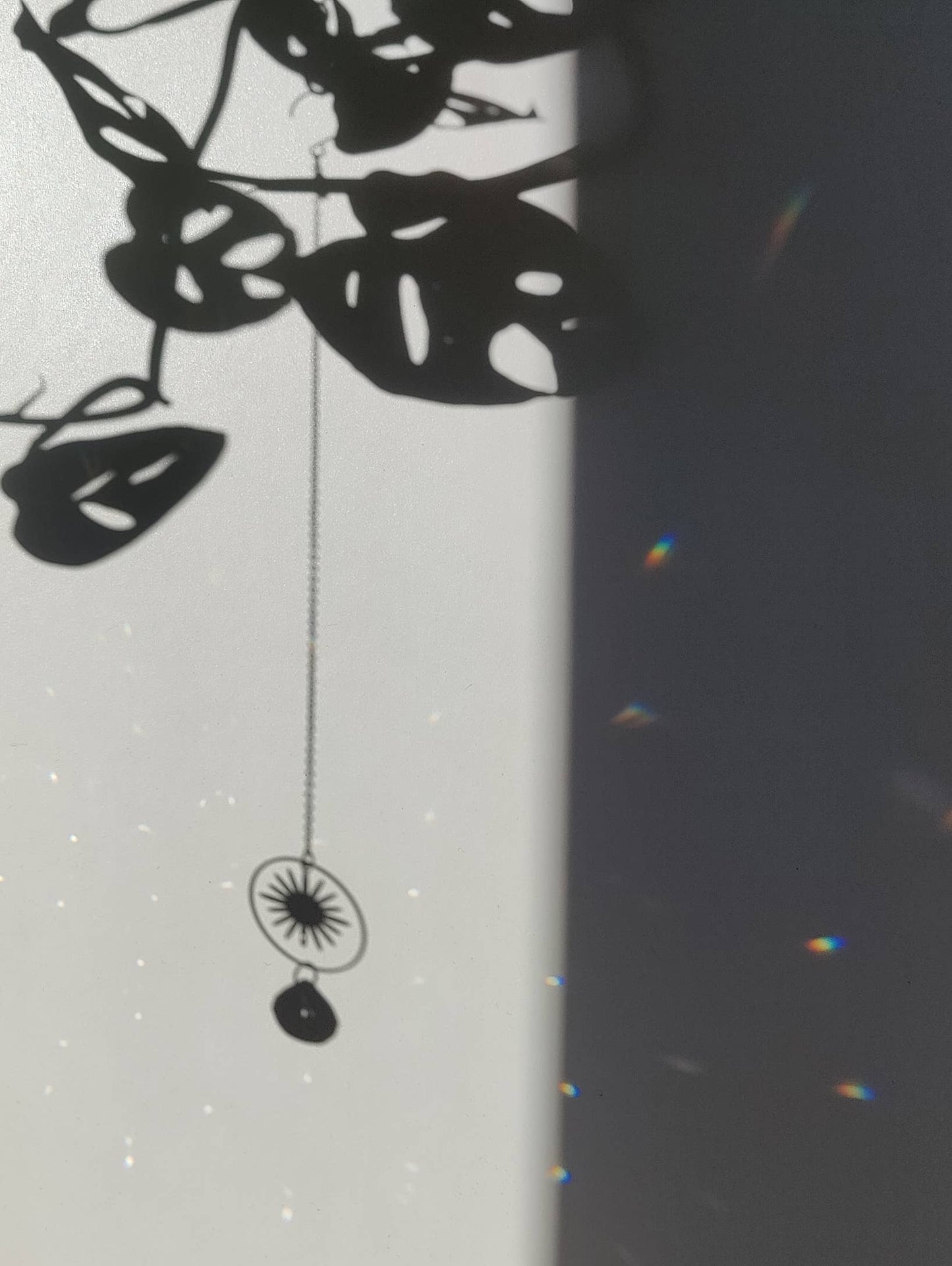 HELIOS | Handmade suncatcher with glass crystal & golden sun