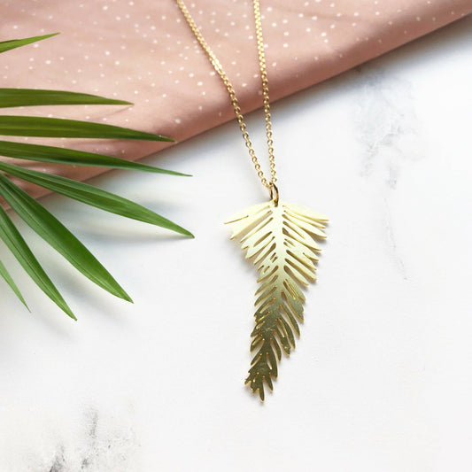 COLLIER FEUILLE DE PALMIER | OR