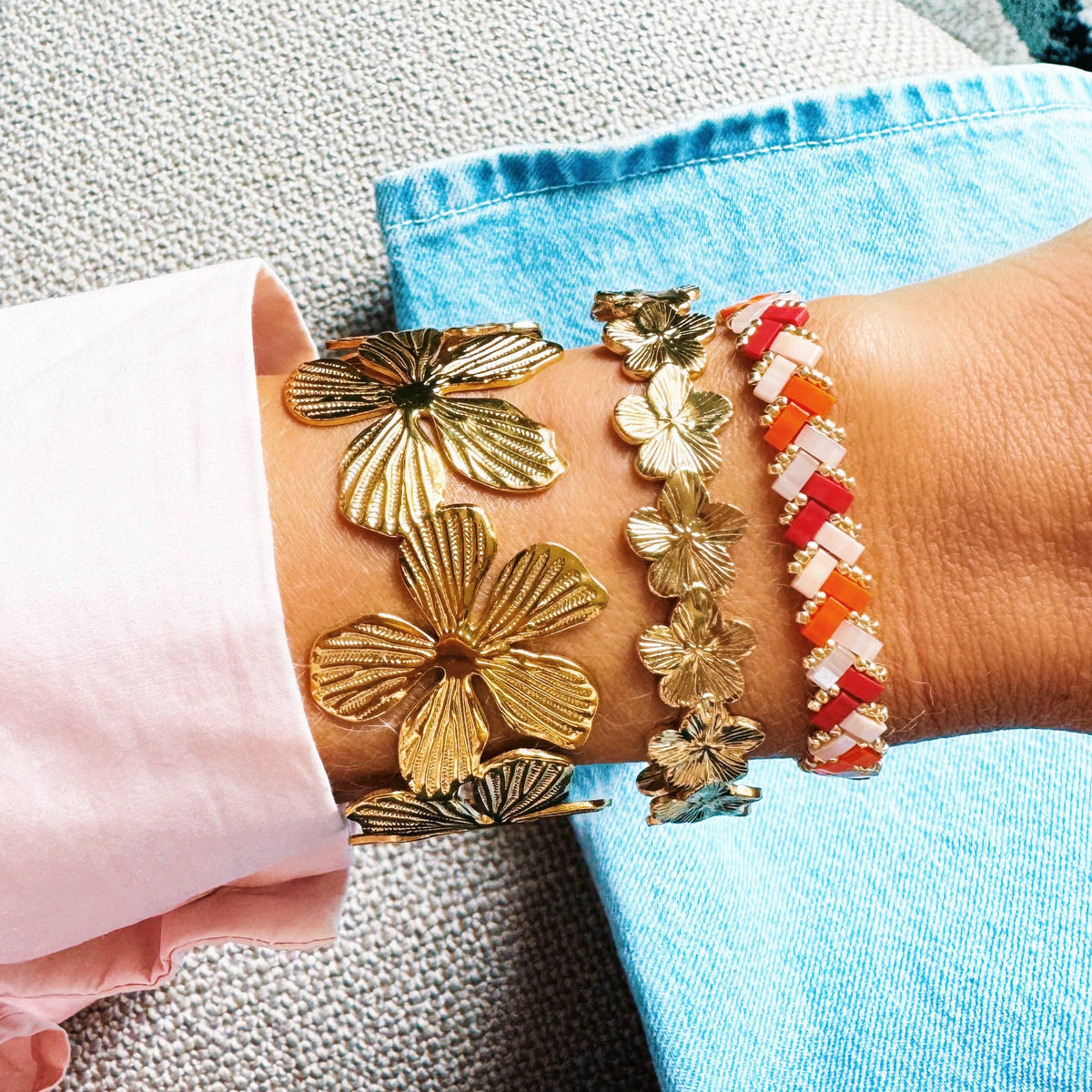 BOLD | Statement Armband mit großen Blüten