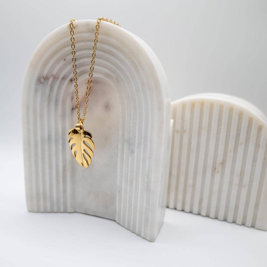 MONSTERA NECKLACE | 18k Gold