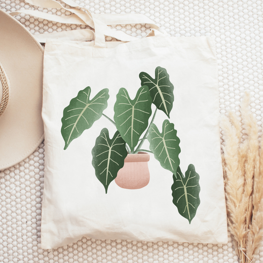 SAC EN TISSU ALOCASIA | Imprimé à la main en Allemagne