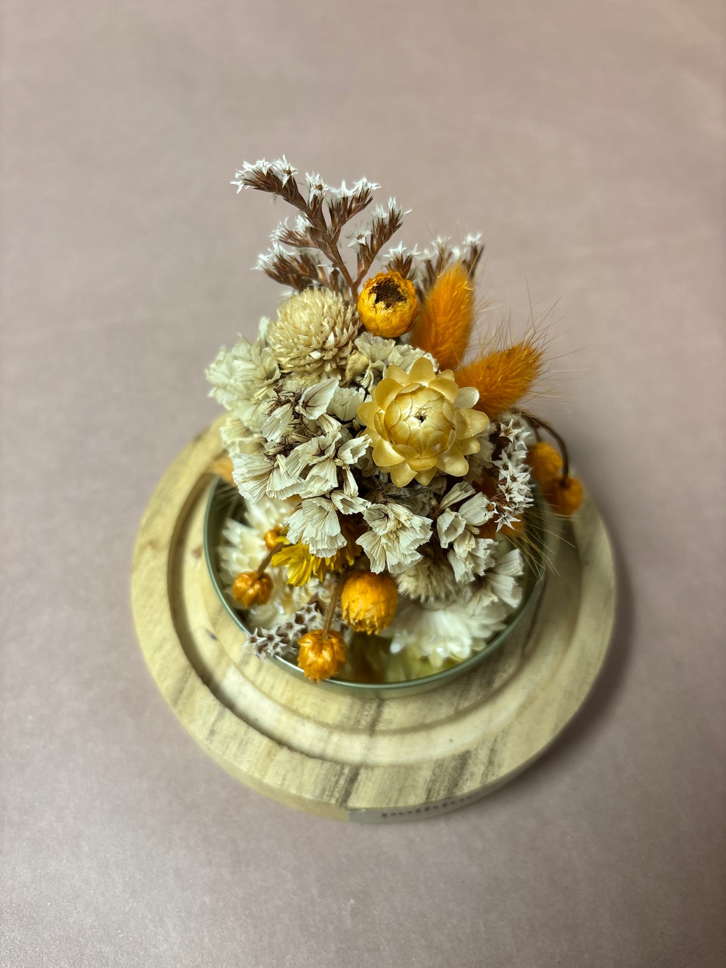 TROCKENBLUMEN MEDIUM KUPPEL | Gold Edition: Beige & orange