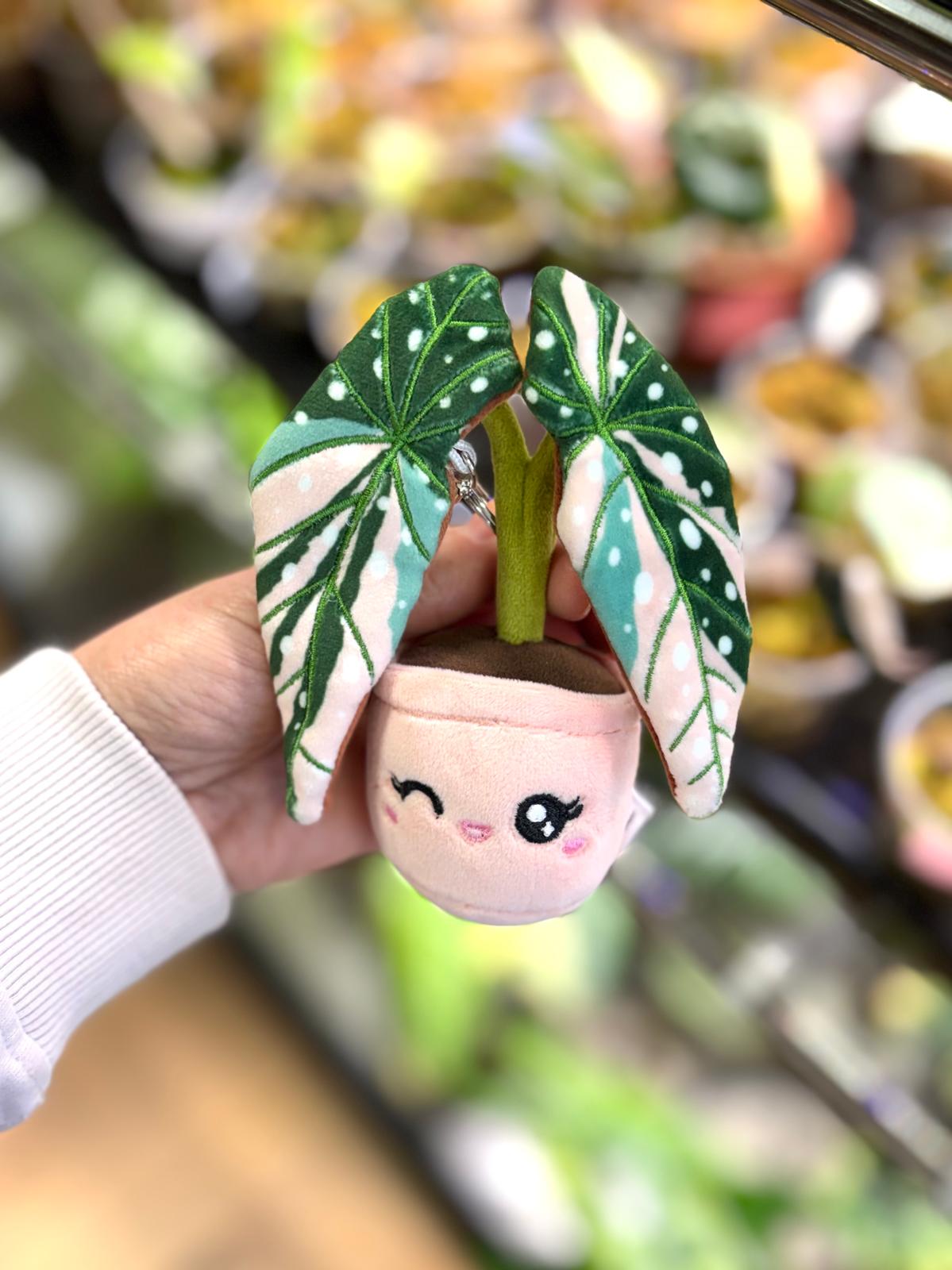 BEGONIA MACULATA | Plant keychain made of fabric