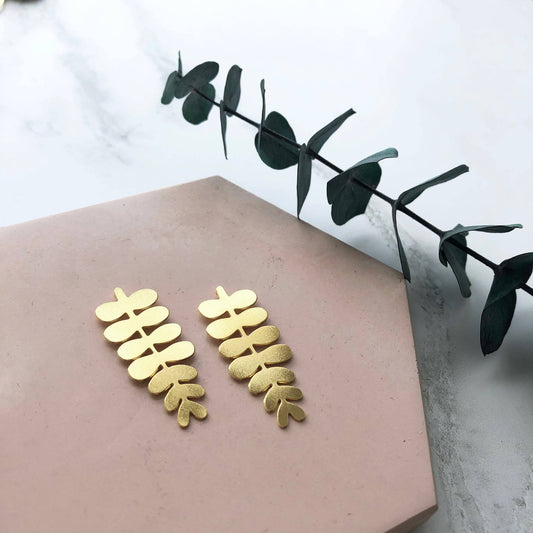 BOUCLES D'OREILLES FEUILLE | OR