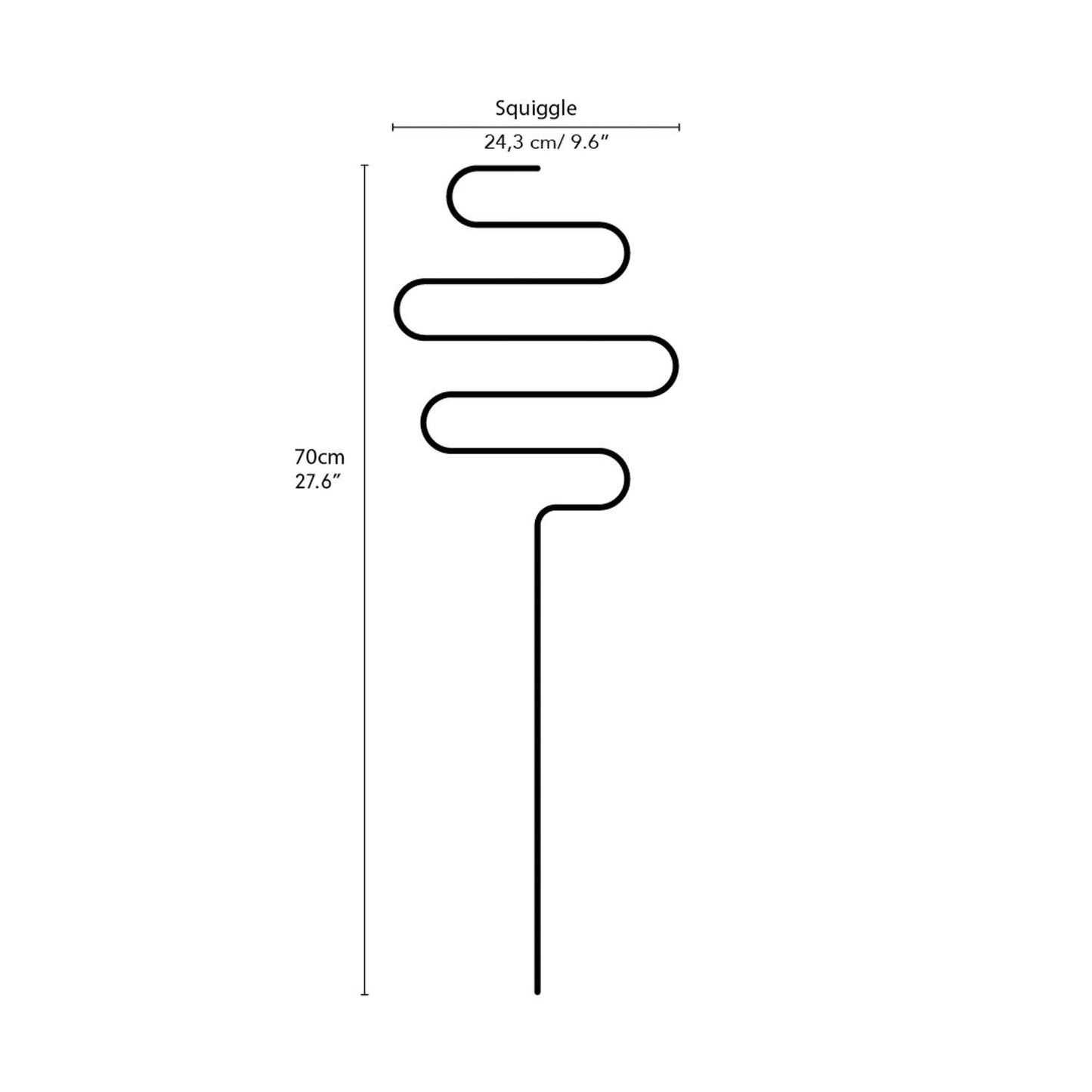 SQUIGGLE | Goldener Rankstab XL