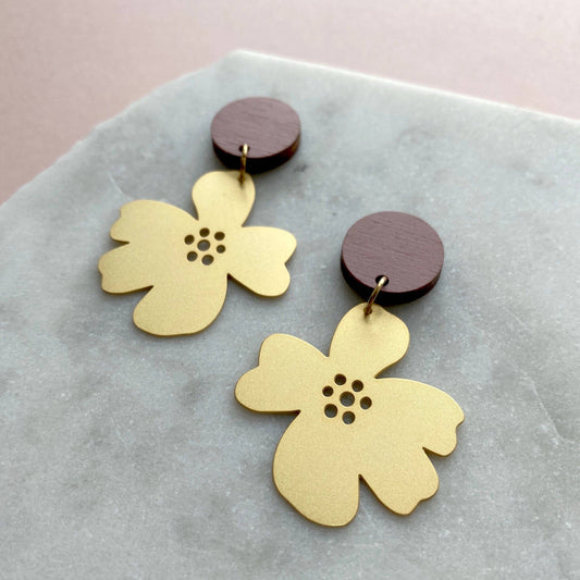 BOUCLES D'OREILLES LA FLEUR | OR