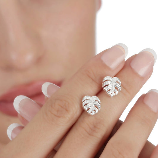 MONSTERA EARRINGS | SILVER