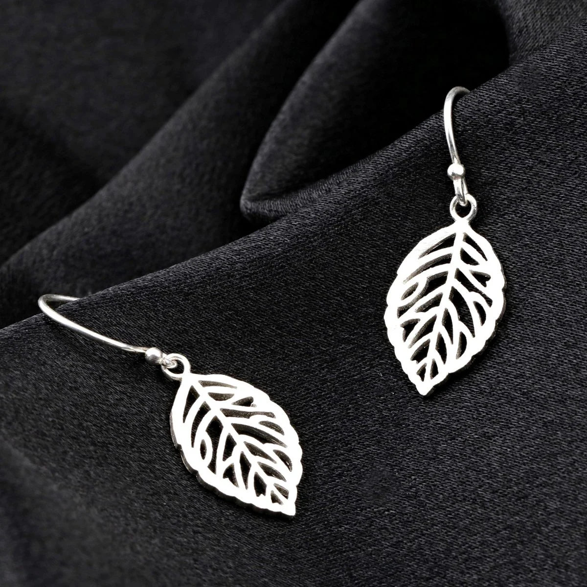 BLATT OHRRINGE | SILBER