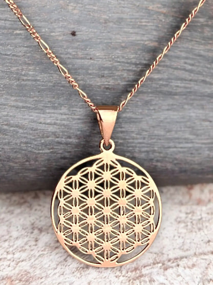 BLUME DES LEBENS HALSKETTE | ROSEGOLD