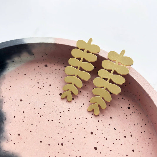 LEAF OHRSTECKER | GOLD