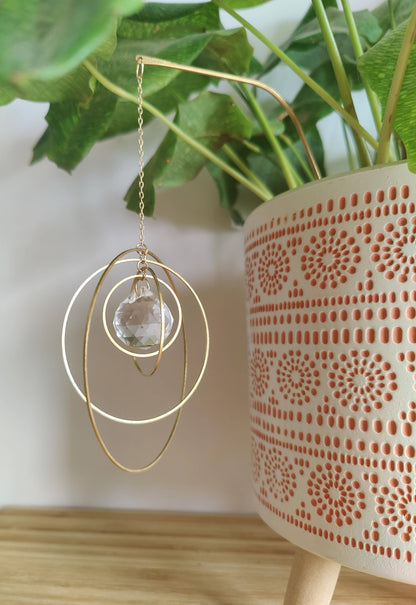 SATELLITE | Handmade suncatcher with glass crystal