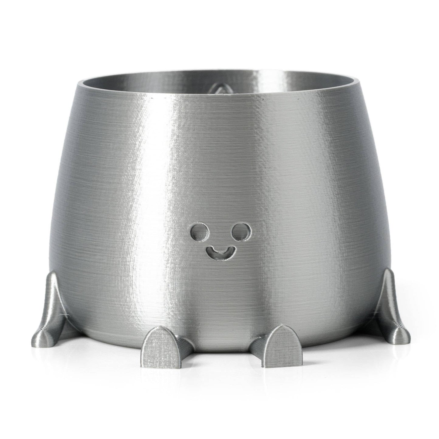 HAPPY POT SILVER | 3D-printed flowerpot