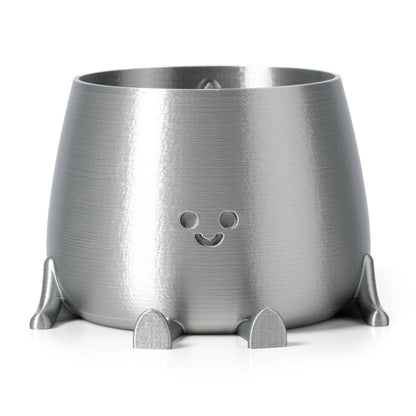 HAPPY POT SILVER | 3D-printed flowerpot