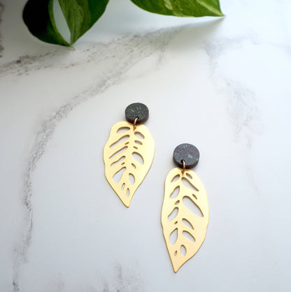 MONSTERA OBLIQUA OHRRINGE | GOLD