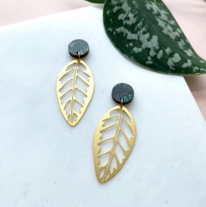 CALATHEA ZEBRINA OHRRINGE | GOLD