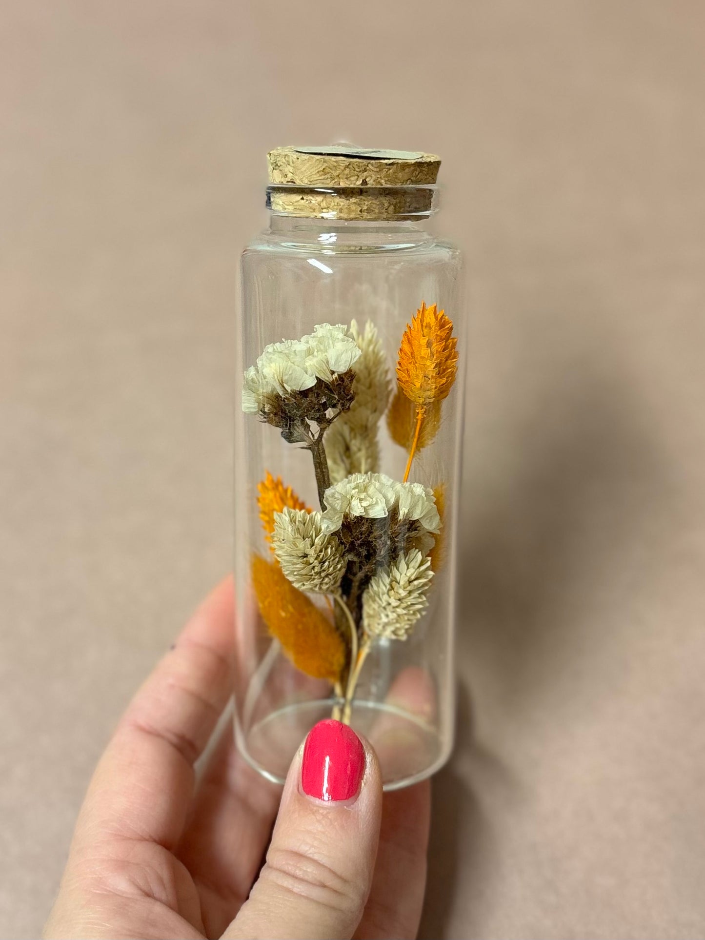 TROCKENBLUMEN FLAKON | Beige & orange