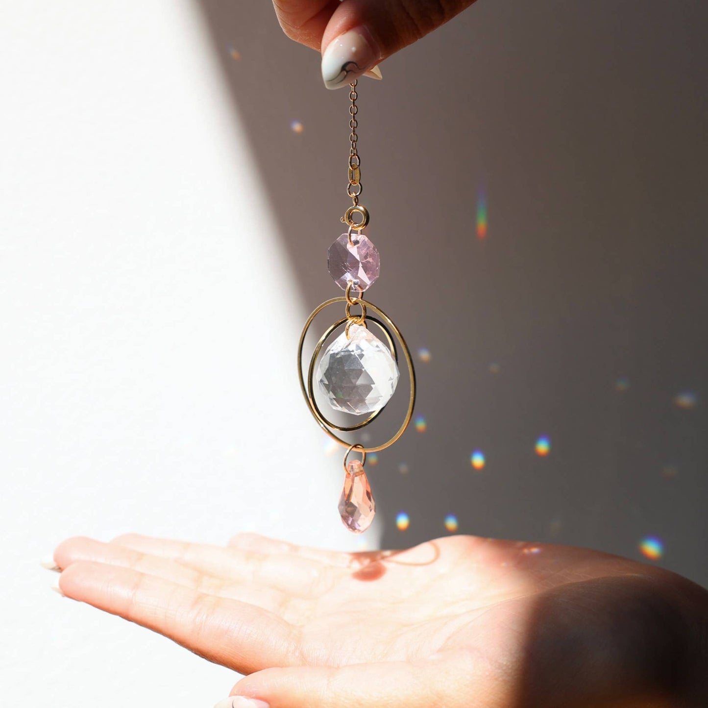 PEARL | Suncatcher with glass crystal handmade in France