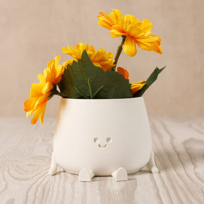HAPPY POT MILKY | Flowerpot from the 3D printer