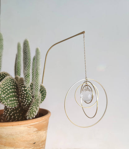 SATELLITE | Handmade suncatcher with glass crystal