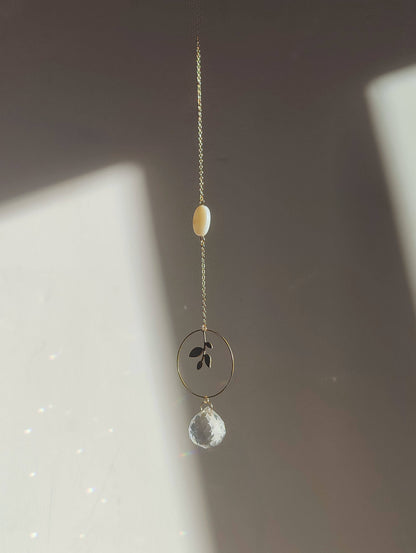 HERA | Handmade suncatcher with glass crystal &amp; mother of pearl