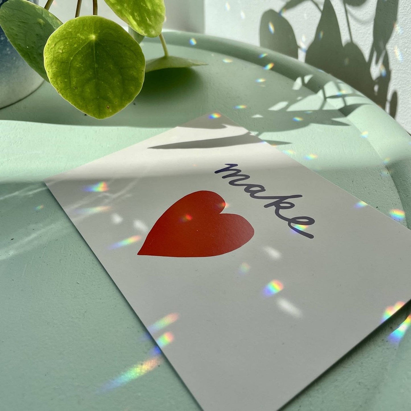 MARIPOSA  | Handgemachter Suncatcher mit Glaskristall & goldenem Schmetterling