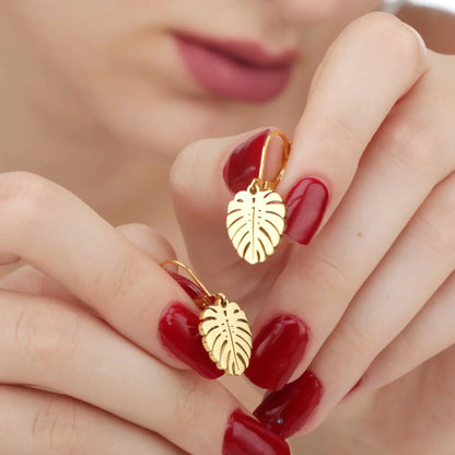 MONSTERA CLASSY OHRRINGE | GOLD