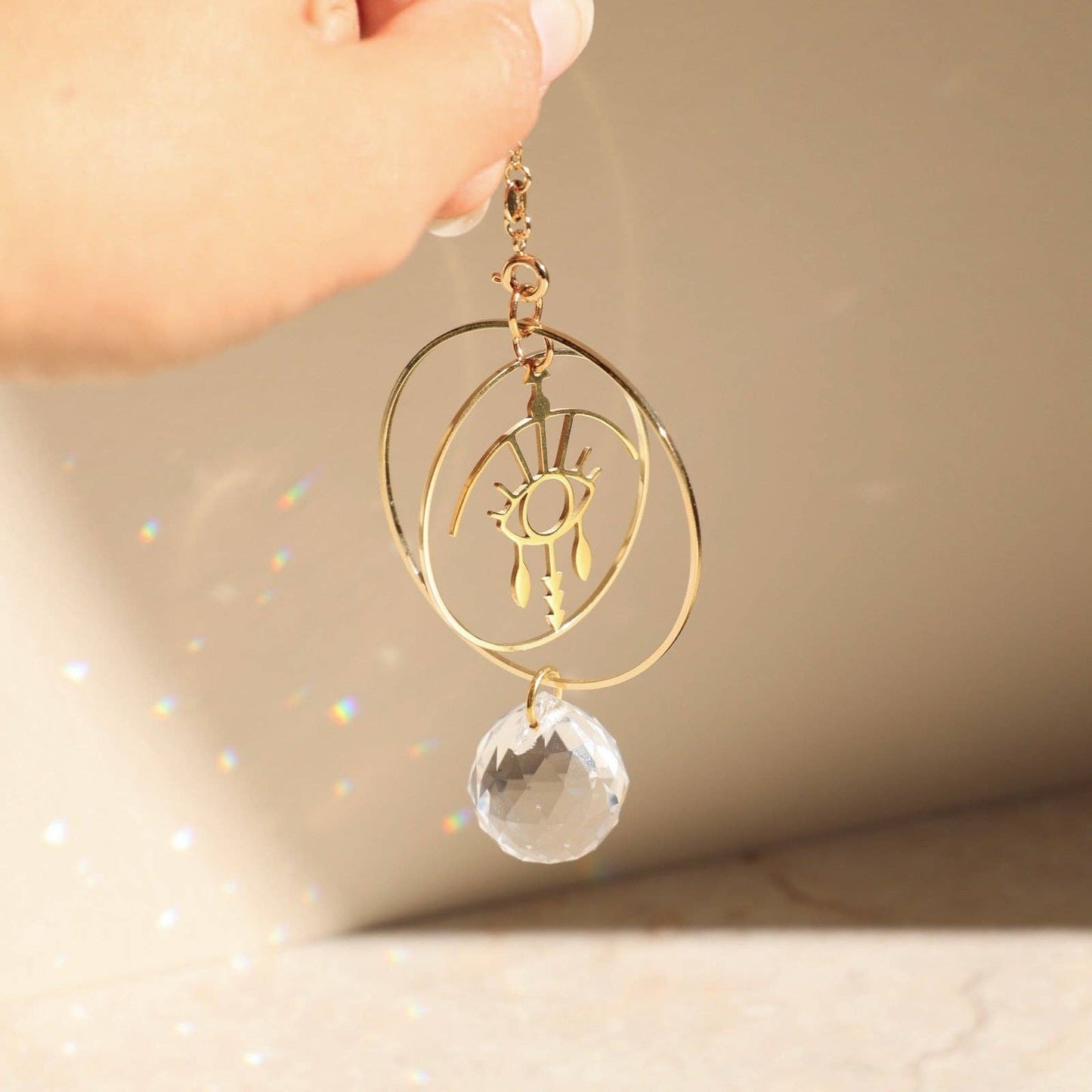 GLEAM | Handgemachter Suncatcher mit Glaskristall