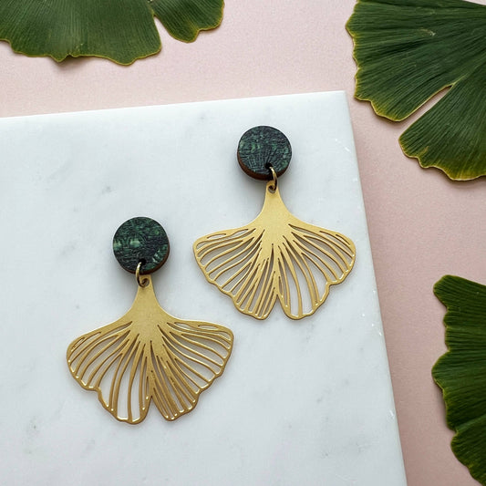 GINGKO OHRRINGE | GOLD