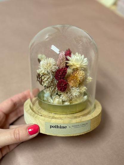 TROCKENBLUMEN MEDIUM KUPPEL | Gold Edition: Beige & violett