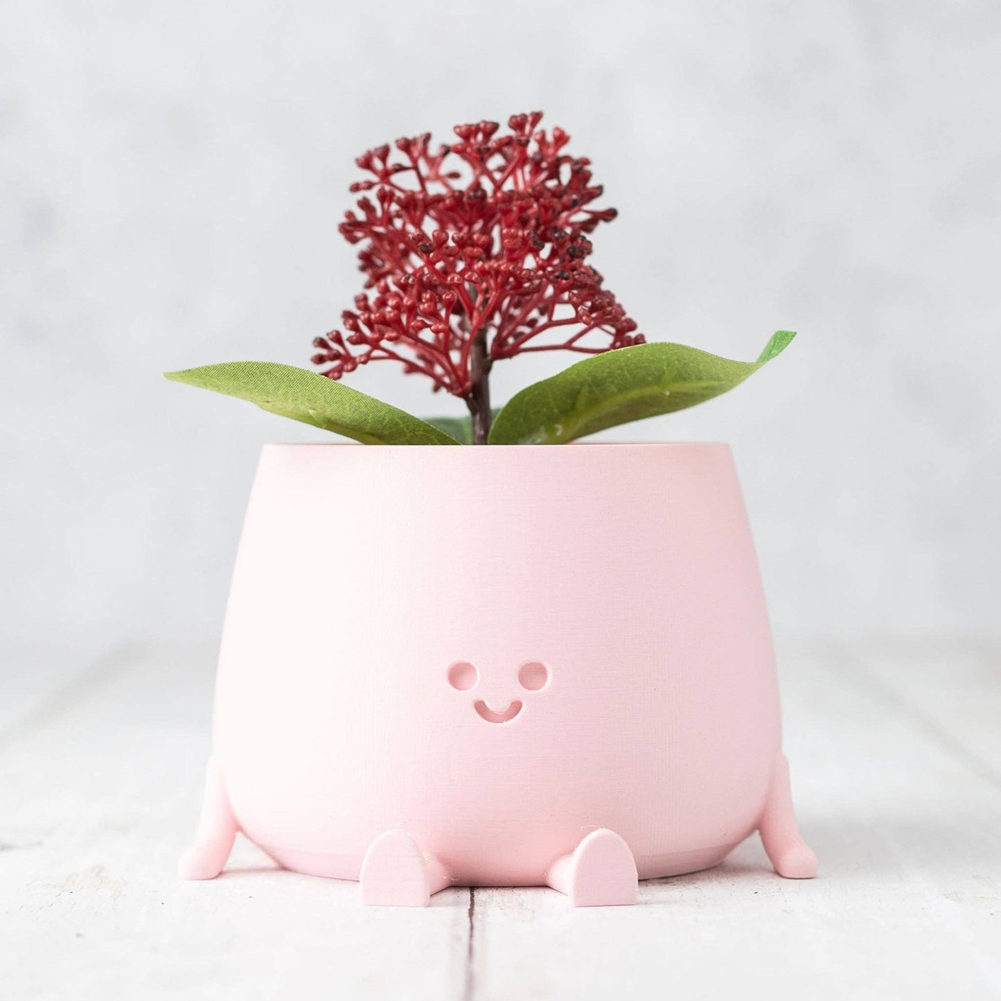 HAPPY POT PEACH PINK | 3D printed flowerpot