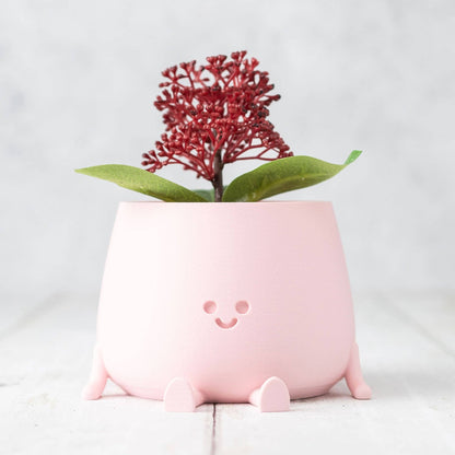 HAPPY POT PEACH PINK | 3D printed flowerpot