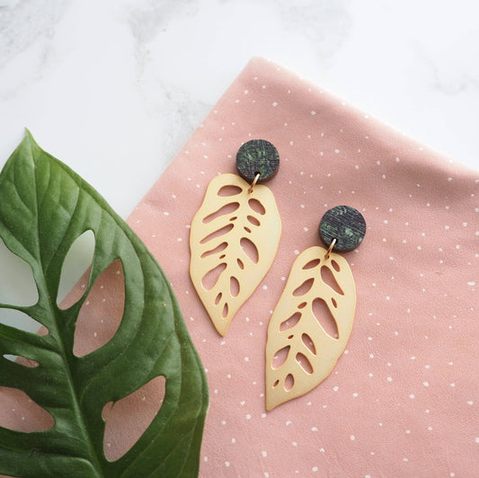 MONSTERA OBLIQUA OHRRINGE | GOLD
