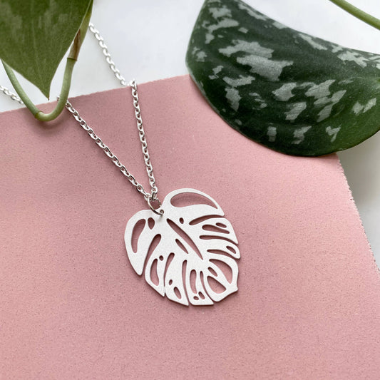 MONSTERA HALSKETTE | SILBER