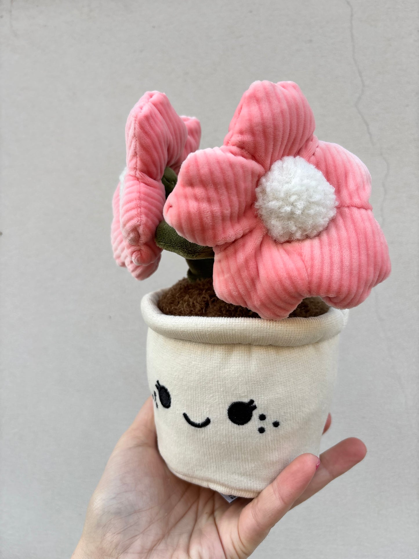 BLUMI ROSA| Blumen Plüschpflanze