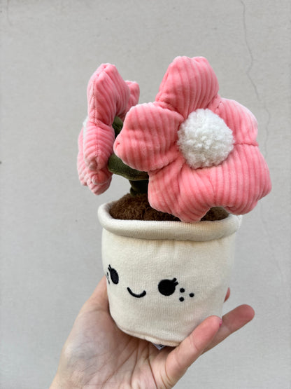 BLUMI ROSA| Blumen Plüschpflanze