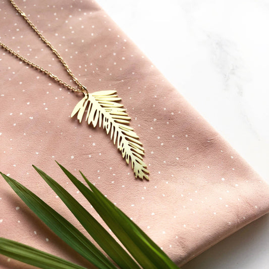 PALMBLATT HALSKETTE | GOLD