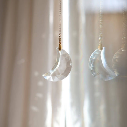 MOONLIGHT | Handgemachter Suncatcher mit Mond Glaskristall