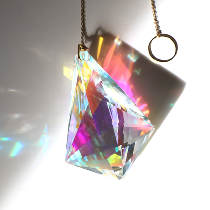 NEBULA | Handmade suncatcher with large glass crystal