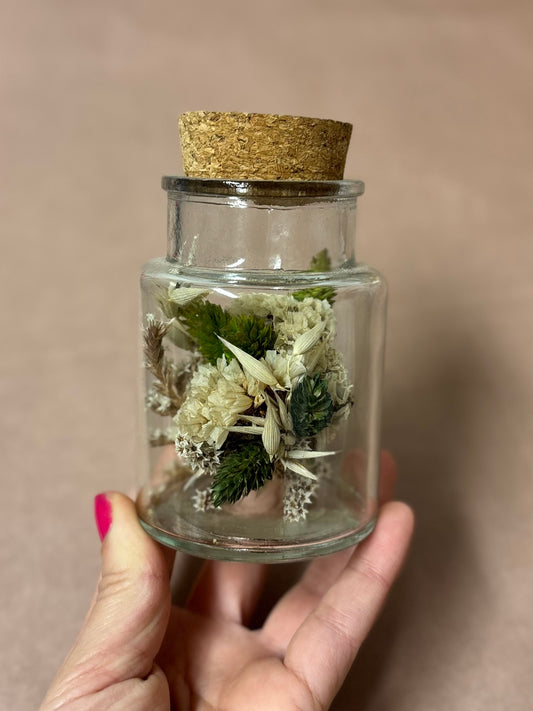 TROCKENBLUMEN FLASCHE | Green & beige