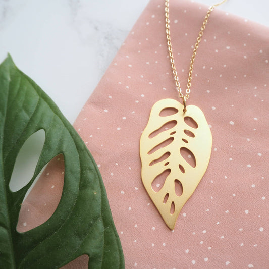 MONSTERA OBLIQUA HALSKETTE | GOLD