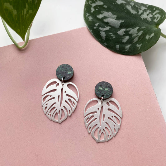 MONSTERA OHRRINGE | SILBER