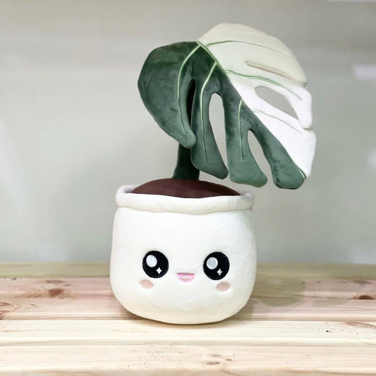 MONSTERA DELICIOSA ALBO VARIEGATA | Jouet végétal en peluche