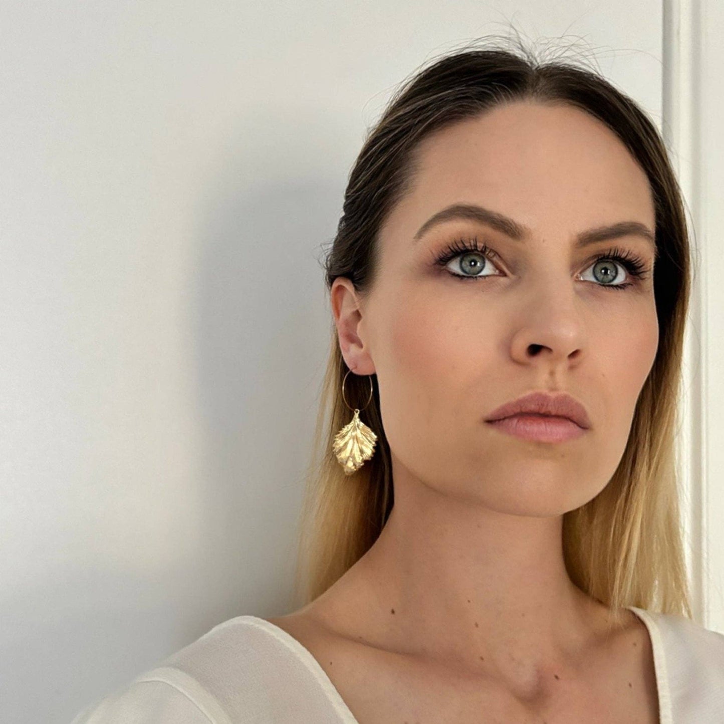 Goldene Blätter | Ohrringe aus Gold