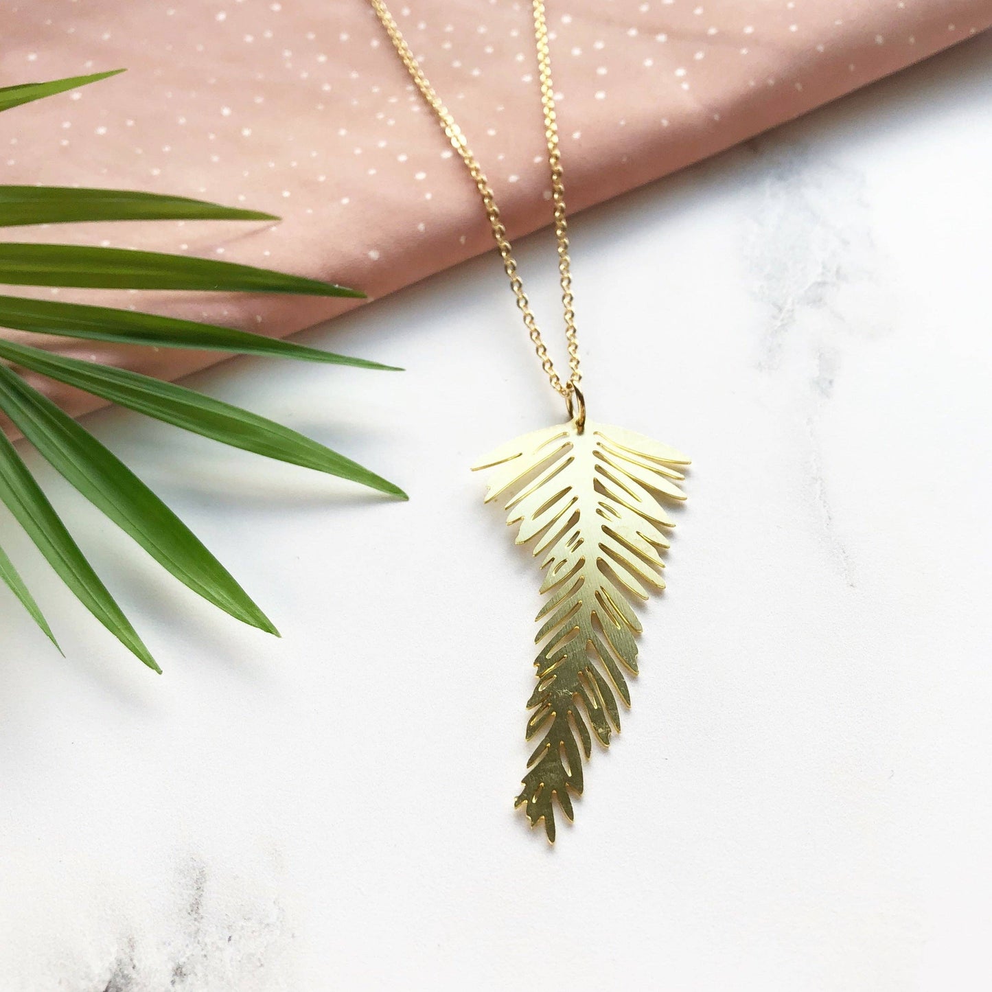 PALMBLATT HALSKETTE | GOLD