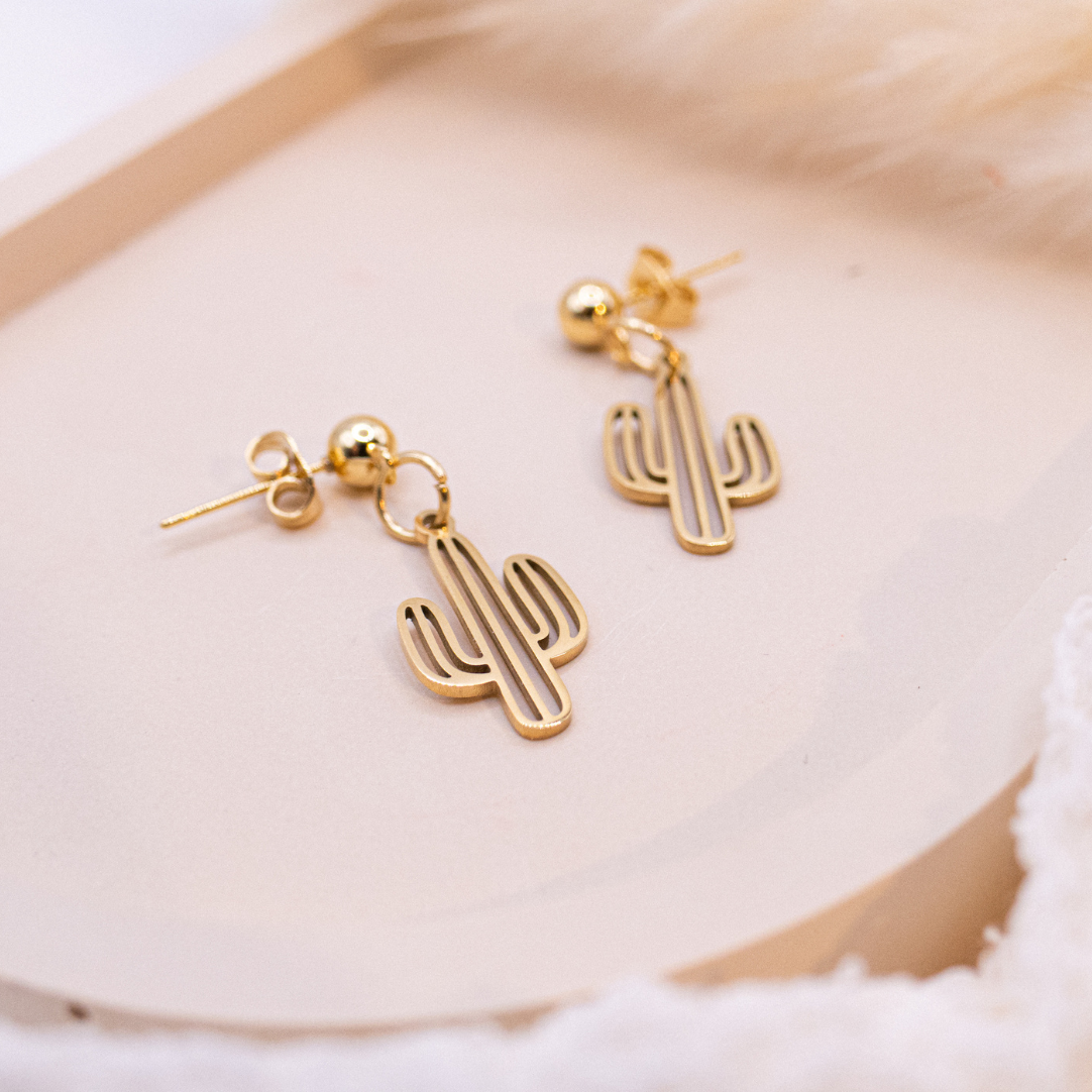 KAKTUS OHRRINGE | GOLD