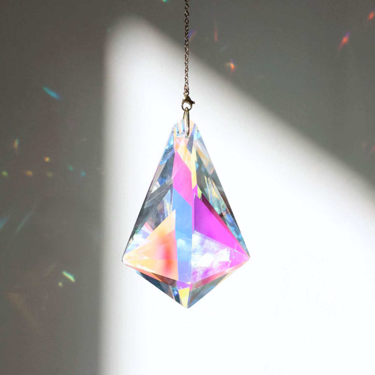 NEBULA | Handmade suncatcher with large glass crystal